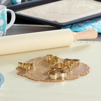 Дерев'яний валик із силіконовим покриттям TORO 43 см кремовий