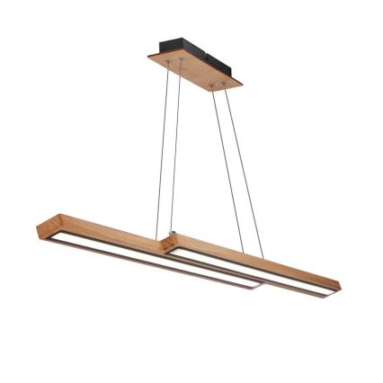 Деревянная LED-люстра на тросе SENTO LED/19W/230V