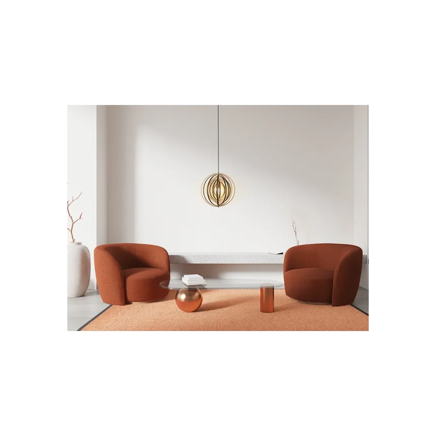 Деревянная люстра на шнуре 1xE27/60W/230V диам. 43,5 см массив/шпон/гевея