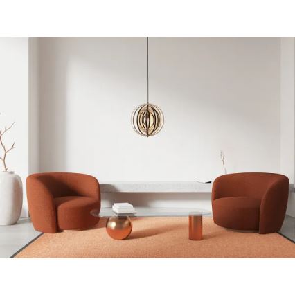 Деревянная люстра на шнуре 1xE27/60W/230V диам. 43,5 см массив/шпон/гевея