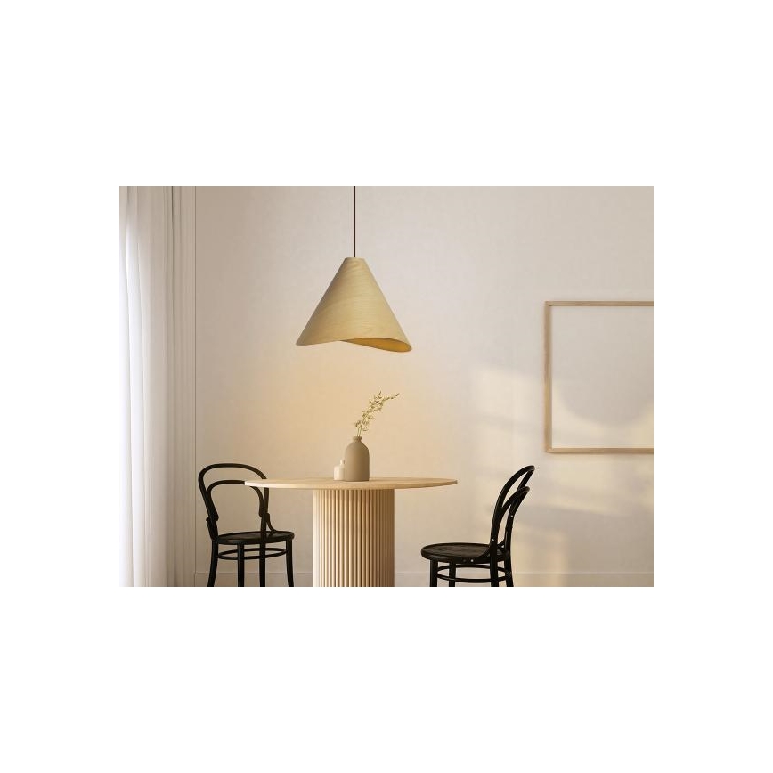 Деревянная люстра на тросе 1xE27/60W/230V Ø 45 см из массива/дуб/гевея