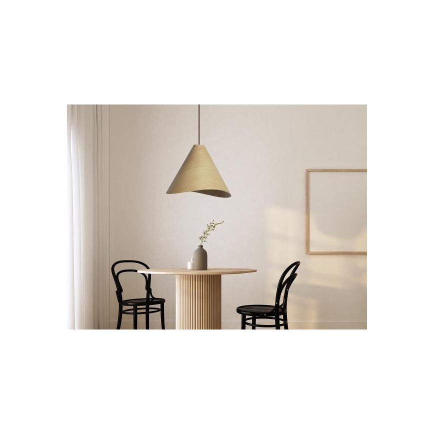 Деревянная люстра на тросе 1xE27/60W/230V Ø 45 см из массива/дуб/гевея