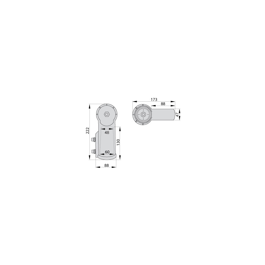 Держатель для уличного фонаря серый IP44