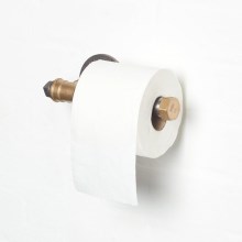 Держатель туалетной бумаги BORURAF 8x22 см черный/золотой