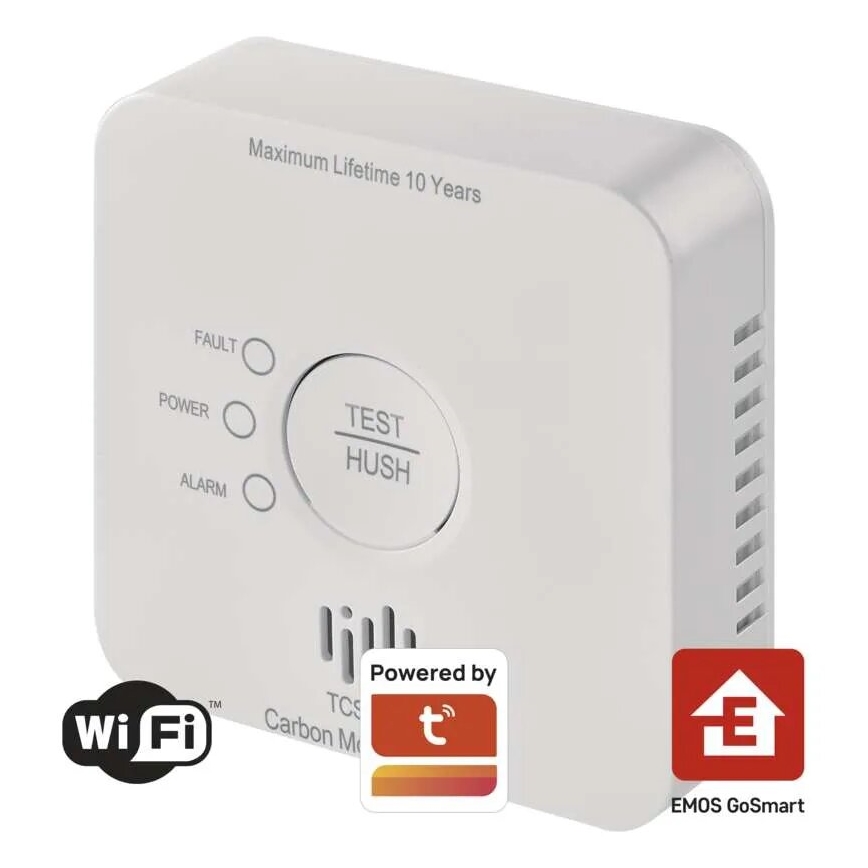 Детектор чадного газу GoSmart 2xAA Wi-Fi Tuya