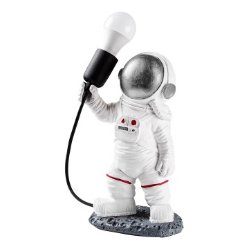 Детская лампа ASTRONAUT 1xE27/40W/230V серебристая/белая