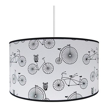 Детская люстра BIKE 1xE27/60W/230V белый/черный