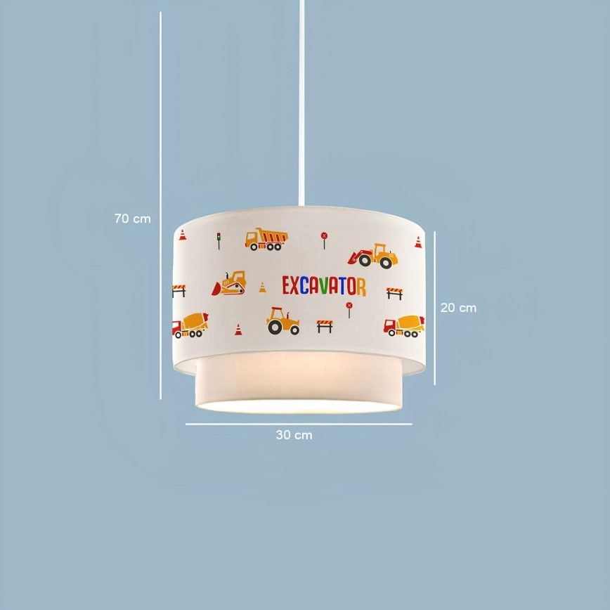 Детская люстра CANDY 1xE27/40W/230V белая/оранжевая