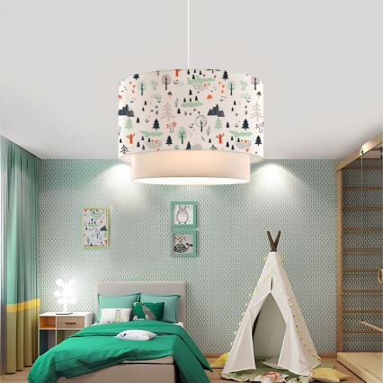 Детская люстра CANDY 1xE27/40W/230V белая/разноцветная