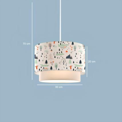 Детская люстра CANDY 1xE27/40W/230V белая/разноцветная
