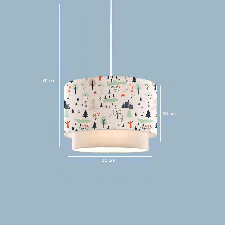 Детская люстра CANDY 1xE27/40W/230V белая/разноцветная