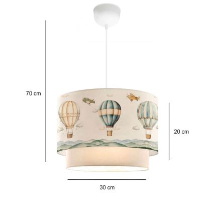 Детская люстра CANDY 1xE27/40W/230V белая/разноцветная