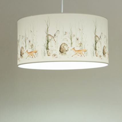 Детская люстра KIDS ROOM 1xE27/60W/230V, диаметр 40 см — «Зверята»