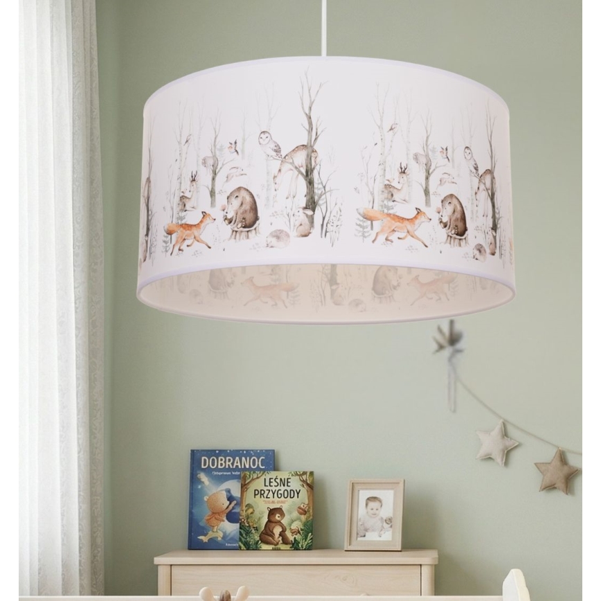 Детская люстра KIDS ROOM 1xE27/60W/230V, диаметр 40 см — «Зверята»