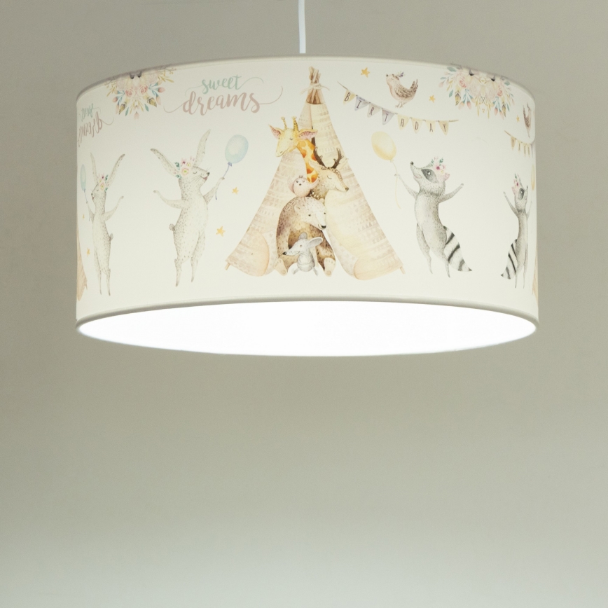Детская люстра KIDS ROOM 1xE27/60W/230V Ø 40 см, с изображением животных