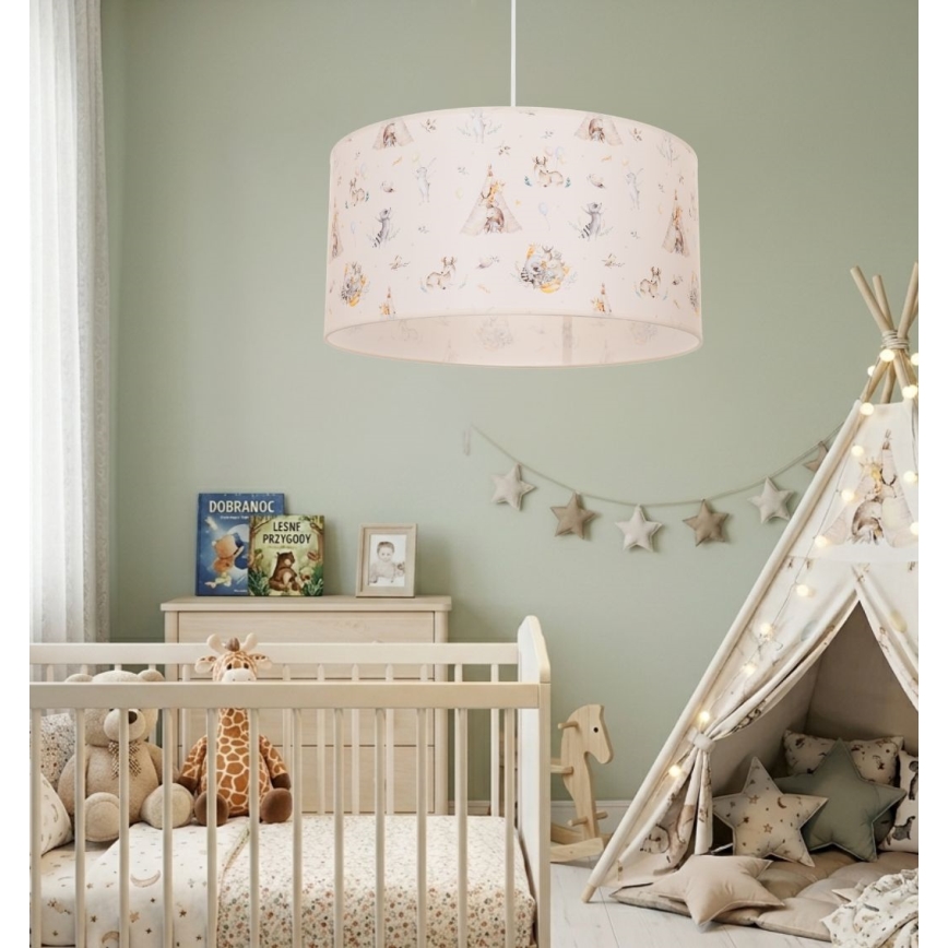 Детская люстра KIDS ROOM 1xE27/60W/230V Ø 40 см с изображением животных