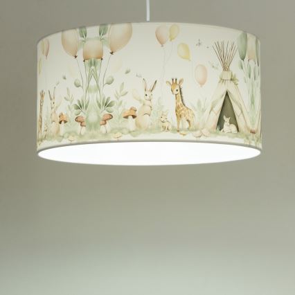 Детская люстра KIDS ROOM 1xE27/60W/230V Ø 40 см с изображением животных