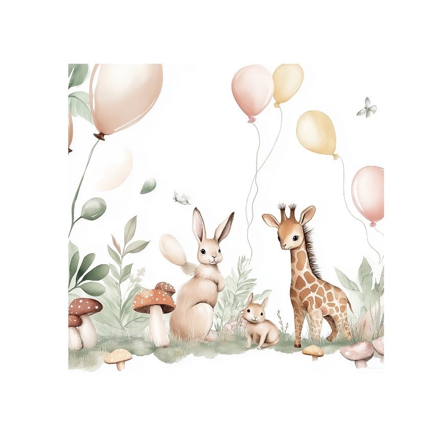 Детская люстра KIDS ROOM 1xE27/60W/230V Ø 40 см с изображением животных