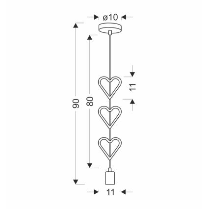 Детская люстра на подвеске HETS 1xE27/20W/230V синяя/белая