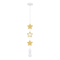 Детская люстра на проводе STARS 1xE27/20W/230V желтая/белая