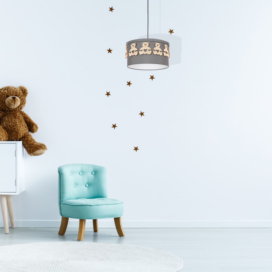 Детская люстра на тросе BEAR 1xE27/60W/230V