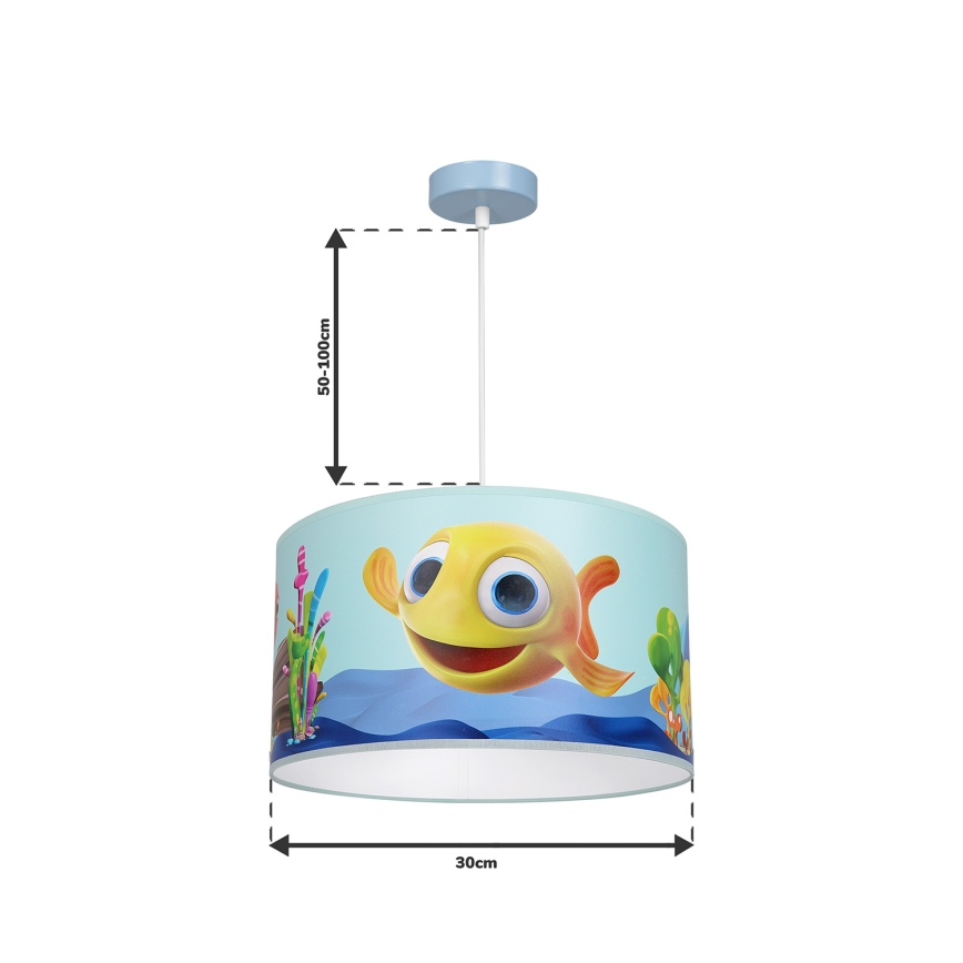 Детская люстра на тросе FISH 1xE27/60W/230V