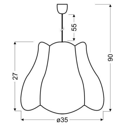 Детская люстра на тросе ZUZA 1xE27/60W/230V розовая