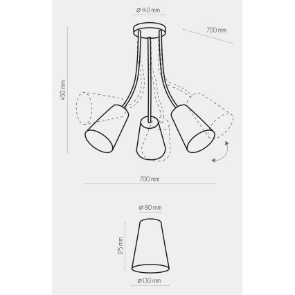 Детская люстра WIRE KIDS 3xE27/15W/230V