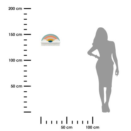 Детская настенная полка c hangers радуга/красочная