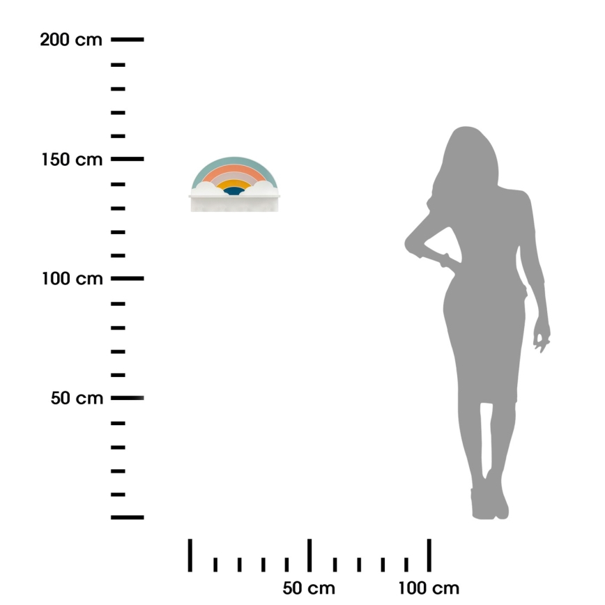 Детская настенная полка c hangers радуга/красочная
