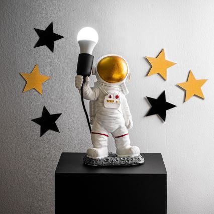 Детская настольная лампа ASTRONAUT 1xE27/40W/230V медная/белая
