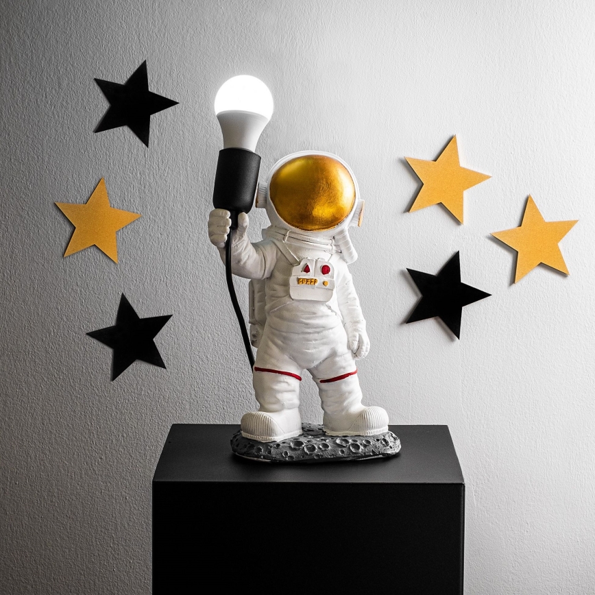 Детская настольная лампа ASTRONAUT 1xE27/40W/230V медная/белая