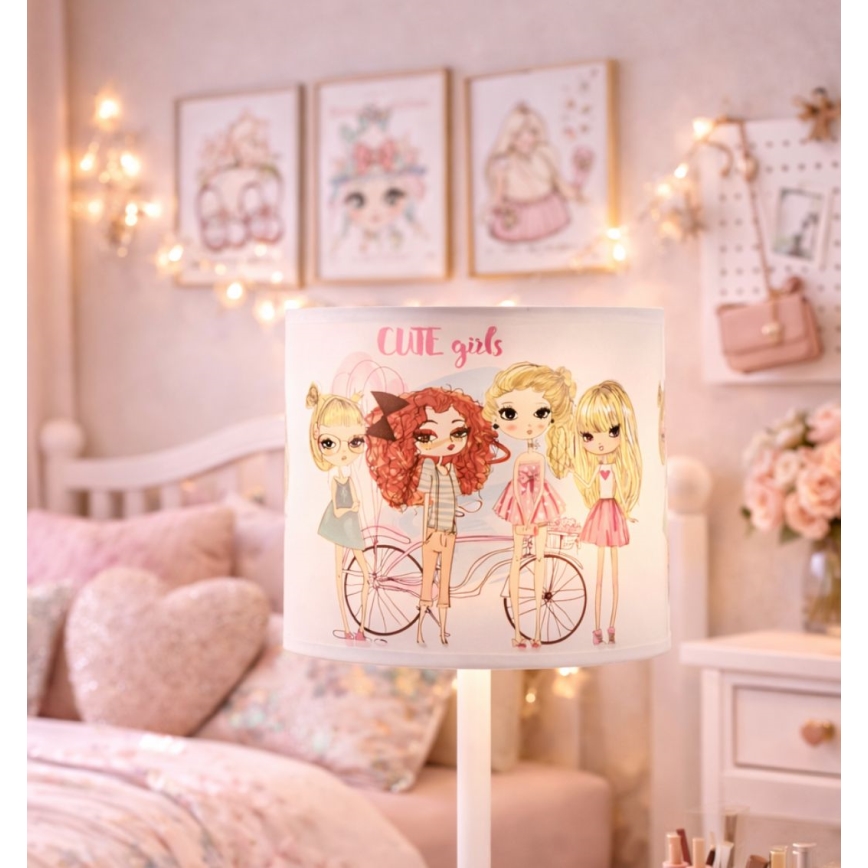 Детская настольная лампа GIRLS VIBES 1xE27/60W/230V диаметр 18 см для девочек
