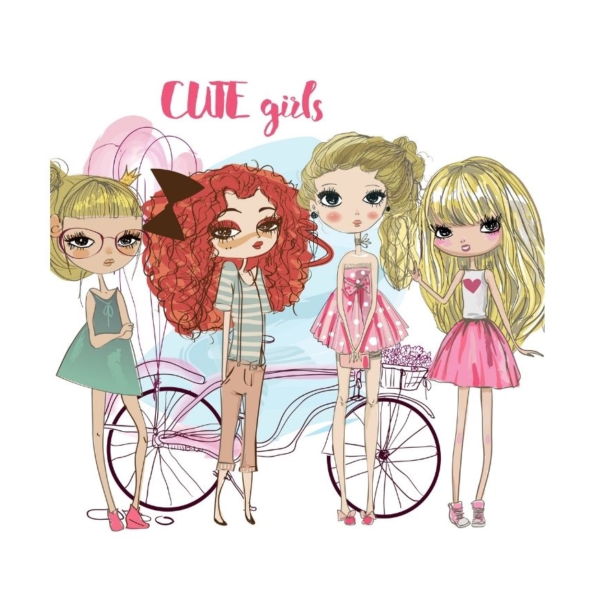Детская настольная лампа GIRLS VIBES 1xE27/60W/230V диаметр 18 см для девочек