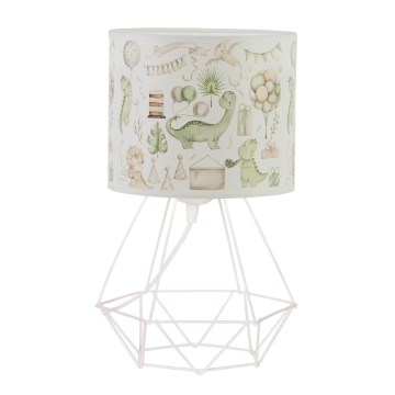 Детская настольная лампа KIDS ROOM 1xE27/60W/230V, диаметр 18 см, динозавр