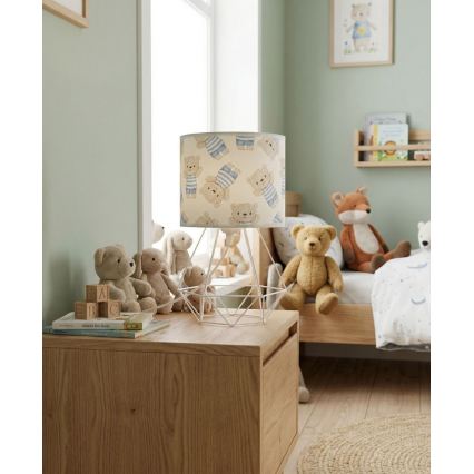 Детская настольная лампа KIDS ROOM 1xE27/60W/230V, диаметр 18 см, медвежонок