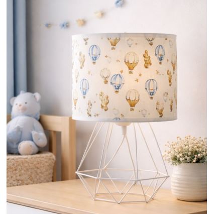 Детская настольная лампа KIDS ROOM 1xE27/60W/230V, диаметр 18 см, с рисунком воздушных шариков