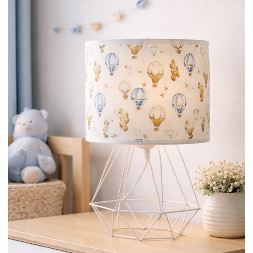 Детская настольная лампа KIDS ROOM 1xE27/60W/230V, диаметр 18 см, с рисунком воздушных шариков