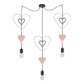 Детская подвесная люстра на шнуре TRIO 3xE27/20W/230V розовая/белая/серая