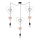 Детская подвесная люстра на шнуре TRIO 3xE27/20W/230V розовая/белая/серая
