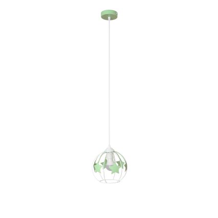 Детская подвесная люстра STARS 1xE27/15W/230V зеленый/белый