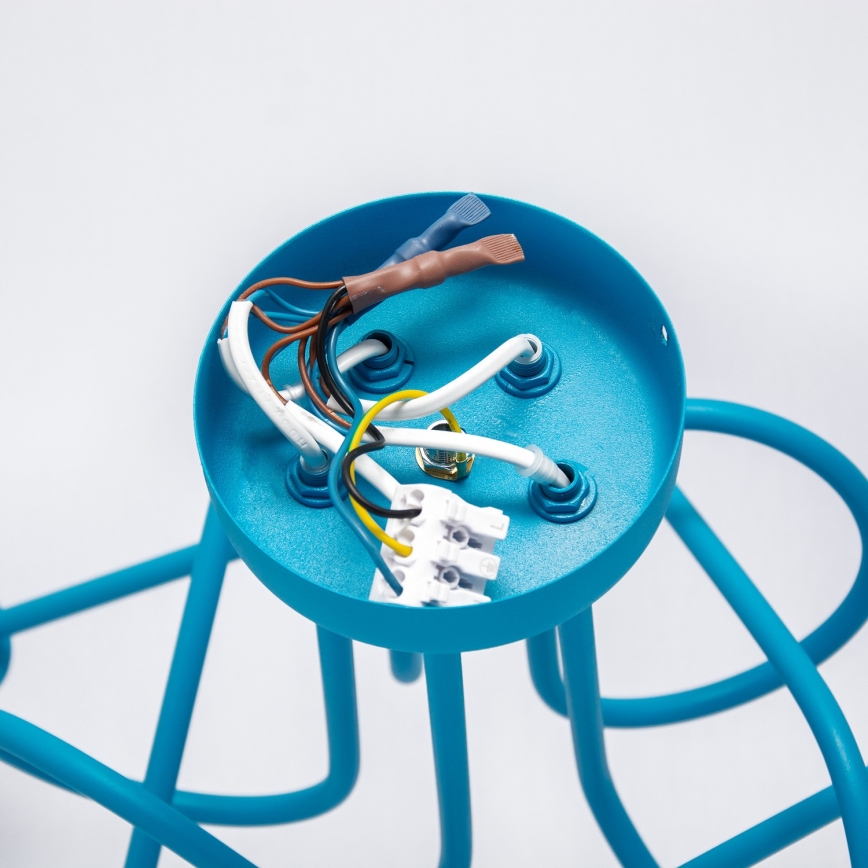 Детская накладная люстра OXFORD 5xE27/15W/230V синяя