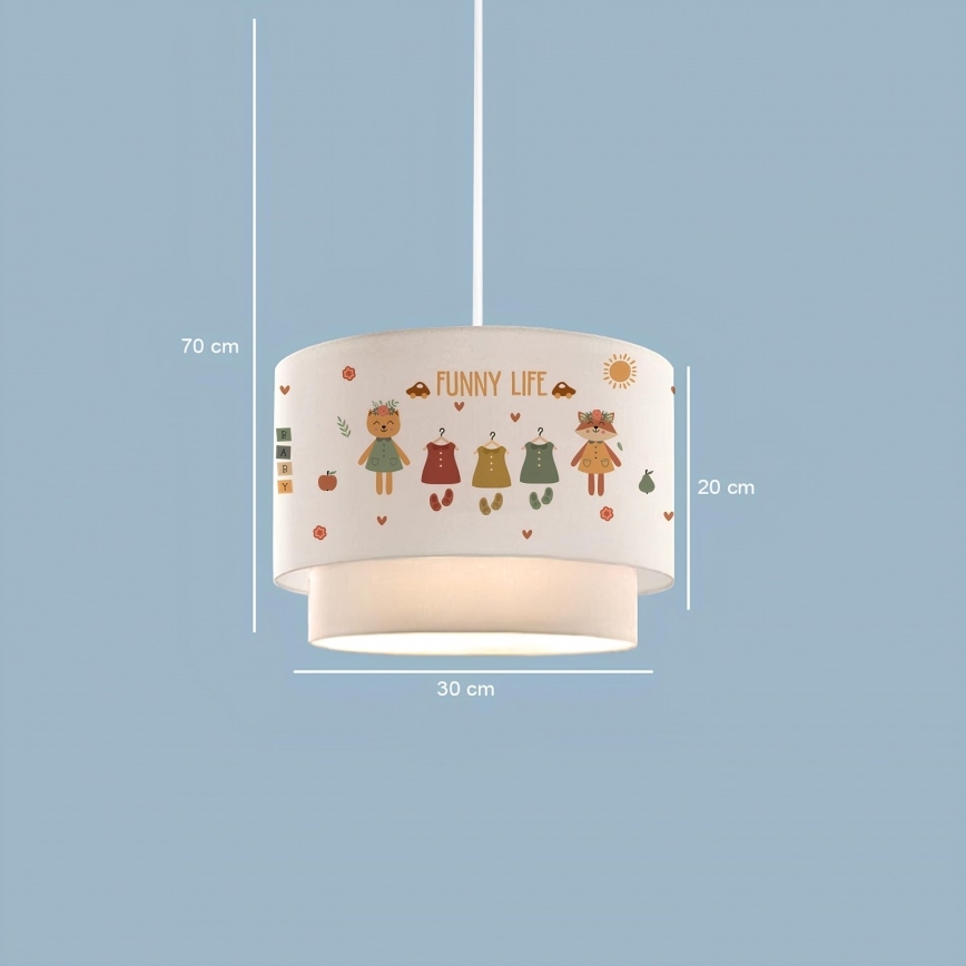 Детський ліхтар CANDY 1xE27/40W/230V білий/кольоровий