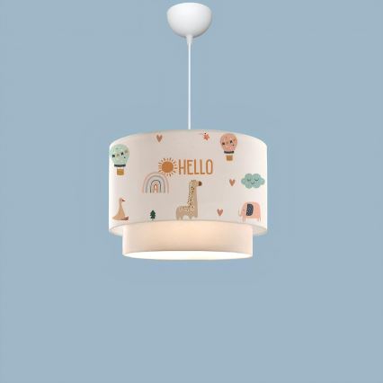 Детский люстра CANDY 1xE27/40W/230V белый/разноцветный