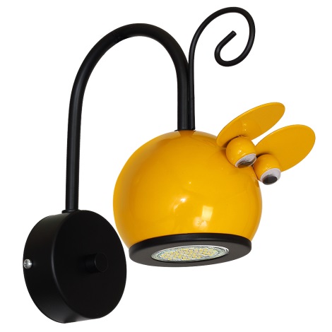 Детский настенный светильник MOUSE 1xGU10/40W/230V желтый