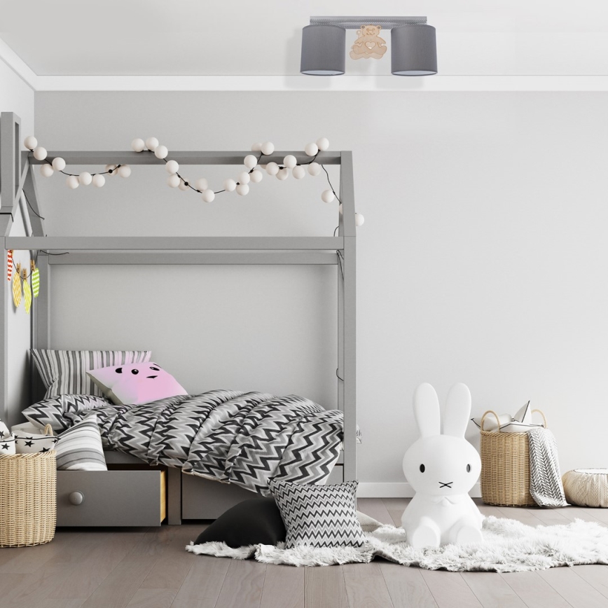 Детский потолочный светильник BEAR 2xE27/60W/230V