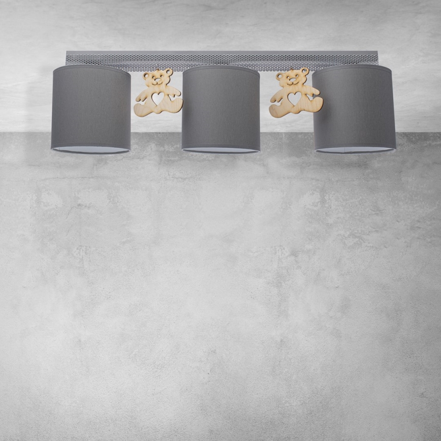 Детский потолочный светильник BEAR 3xE27/60W/230V