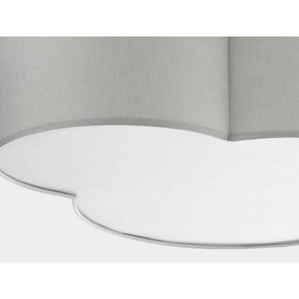 Детский потолочный светильник CLOUD 4xE27/15W/230V серый