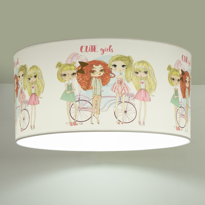 Детский потолочный светильник GIRLS VIBES 1xE27/60W/230V, диаметр 40 см, для девочек