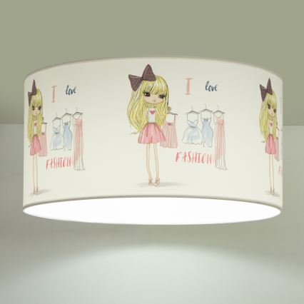 Детский потолочный светильник GIRLS VIBES 1xE27/60W/230V, диаметр 40 см, Я люблю моду